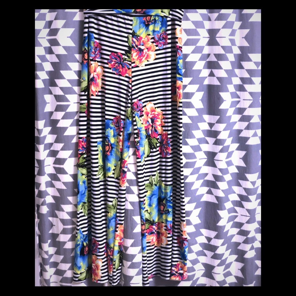 Zig Zag Stripe Palazzo Pants